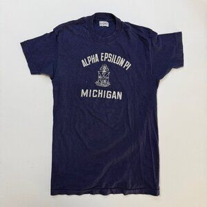 Vintage U of Michigan Alpha Epsilon Pi Fraternity T-Shirt - Size L - GREEK LIFE